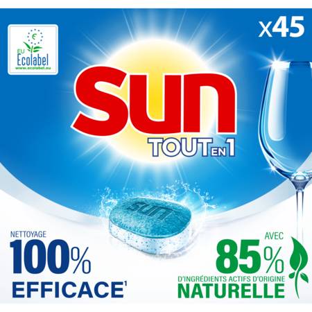 Sun Tablettes lave-Vaisselle tout en 1 Regular Ecalobel x45 SUN - le paquet de 45 doses