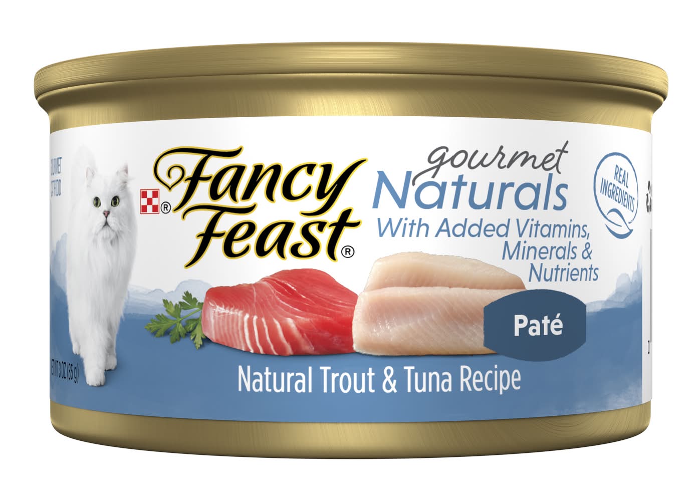 Purina Fancy Feast · Gourmet naturals paté para gatos, trucha-atún (85 g)