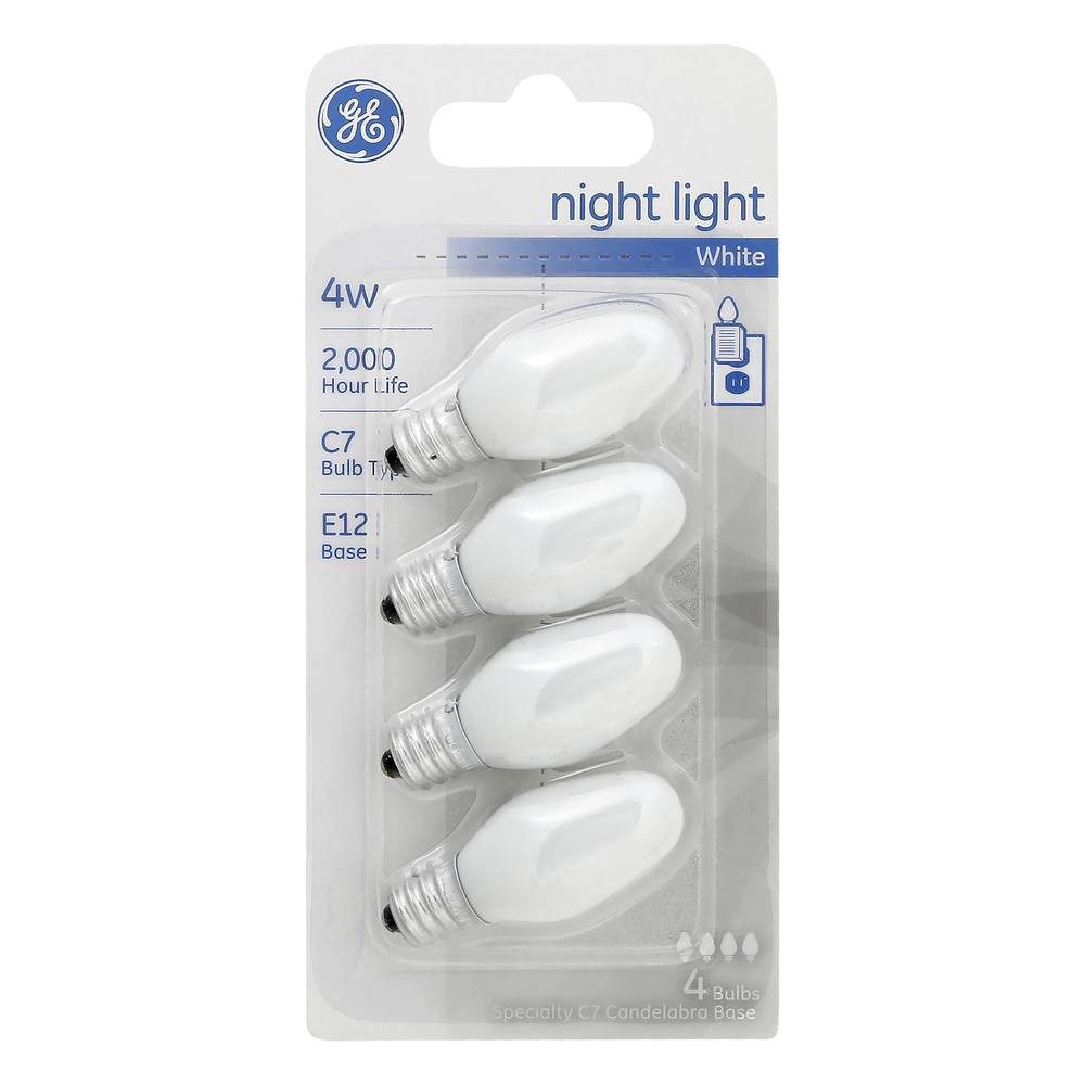 General Electric 4W White Night Light Bulbs