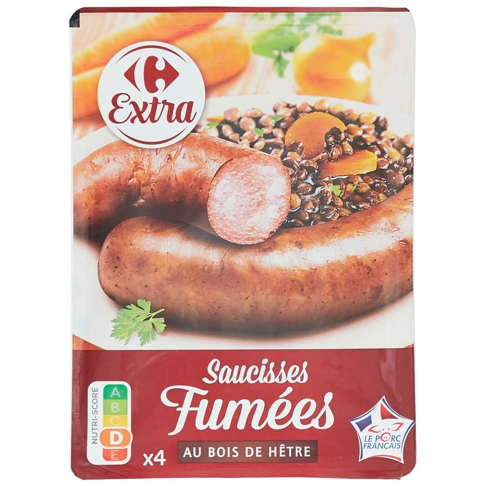 Carrefour Extra - Saucisses fumées (400g)