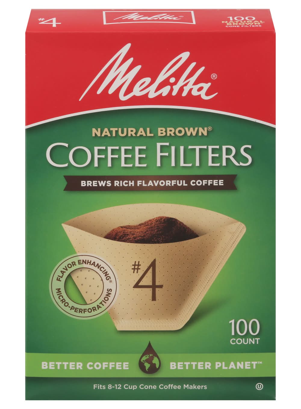 Melitta Natural Brown Super Premium Coffee Filters (100 ct)