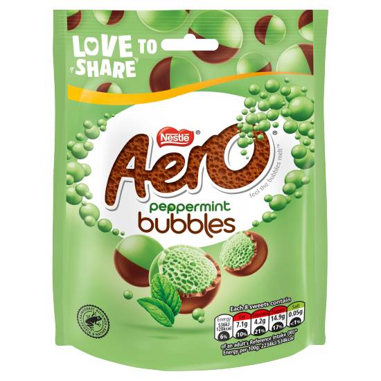 Nestlé Aero Bubbles Chocolate Sharing Bag (peppermint)