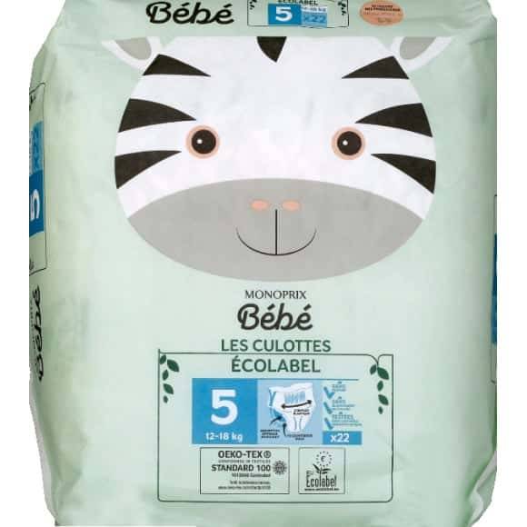 Monoprix Bebe Culotte Ecolabel Taille 5, 12-18Kg Le Paquet De 22