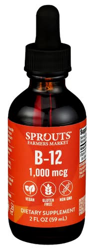 sprouts b12 injections Sprouts Farmers Market B12 Liquid Sublingual Dietary Supplement, Raspberry  (2 fl oz)