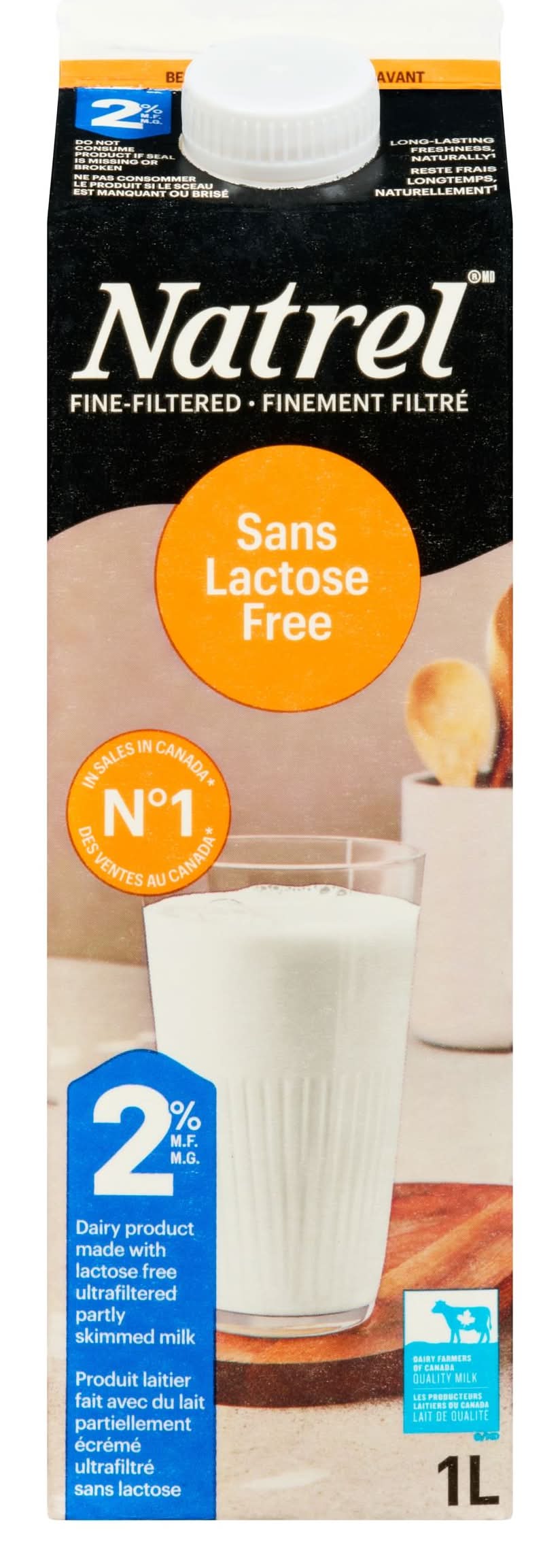 Natrel Lactose Free Partly Skimmed Milk (1 L)