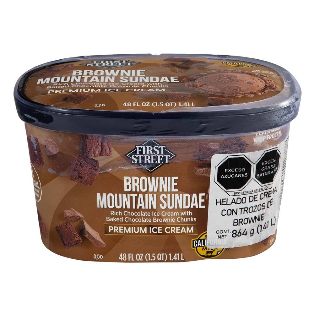 First Street · Helado, brownie mountain (864 g)