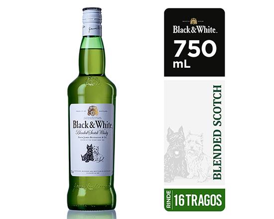 Black y white whisky (botella 1 l)
