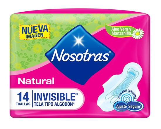 Toallas Natural Invisible Nosotras X 14 Uni