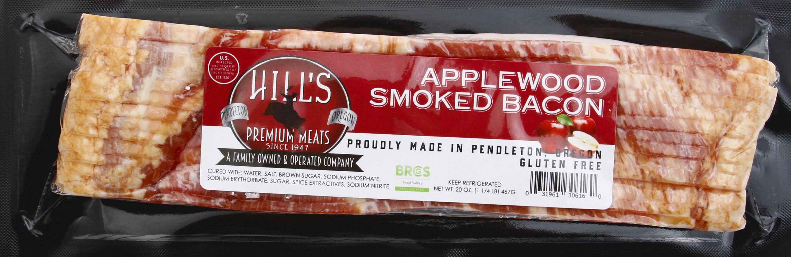 Hill's Premium Meats Applewood Smoked Bacon (20 oz)