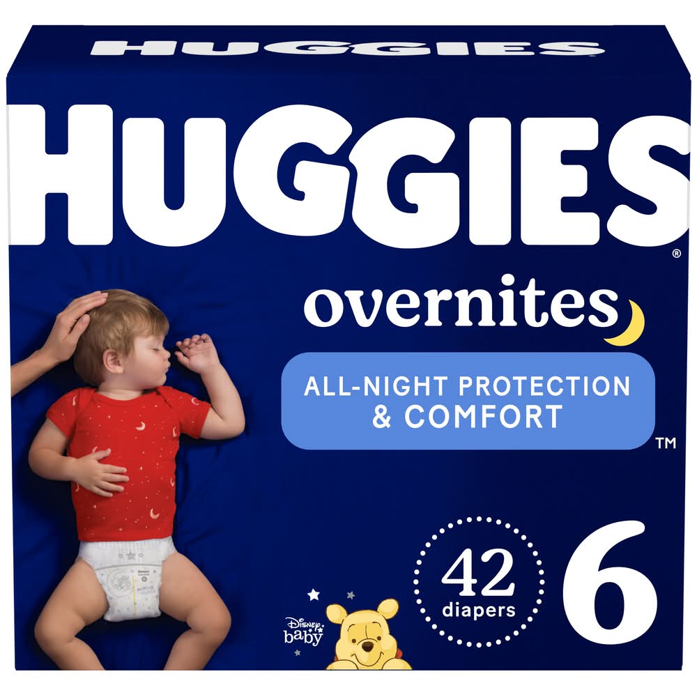 Huggies Overnites Nighttime Baby Diapers, 6 (42 ct)