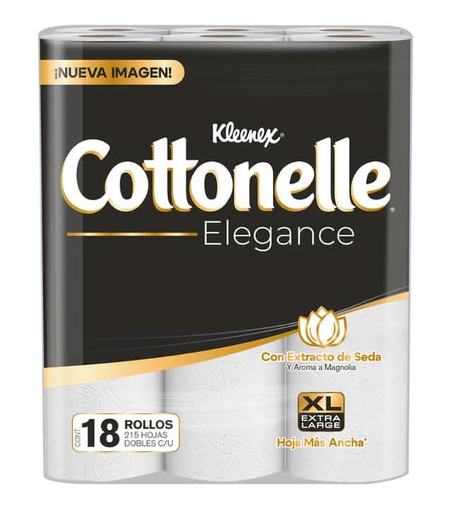 Cottonelle · Elegance papel higiénico doble hoja, XL (16 un)