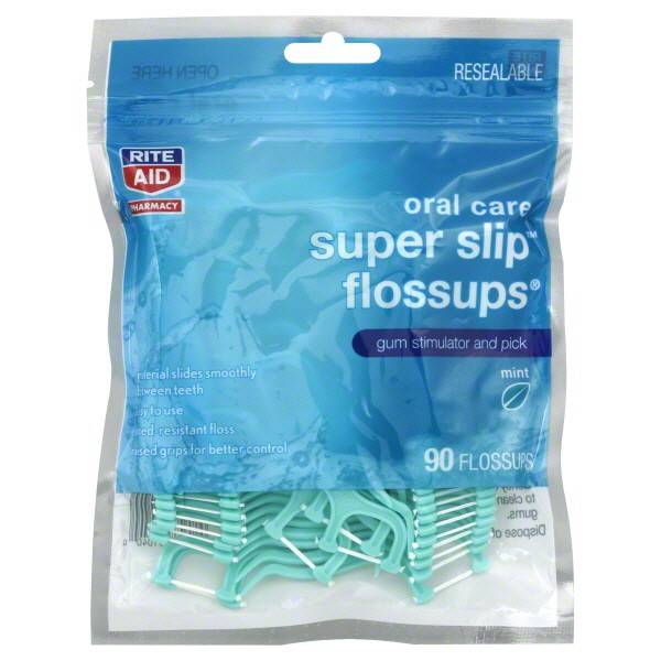 Rite Aid Pharmacy Flossups Super Slip Mint (90 ct)
