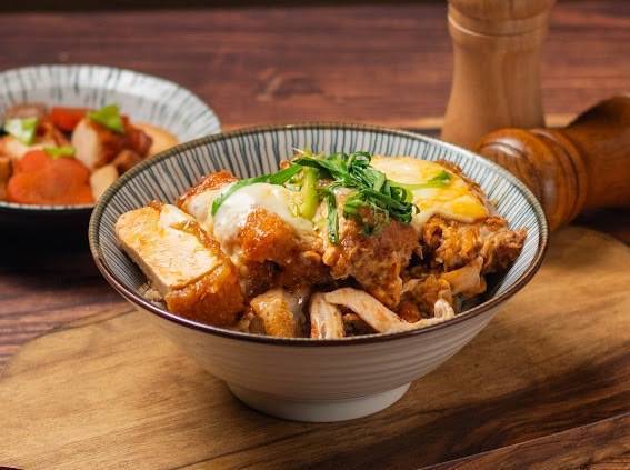 箱根名物偽豬排豆腐菇菇丼