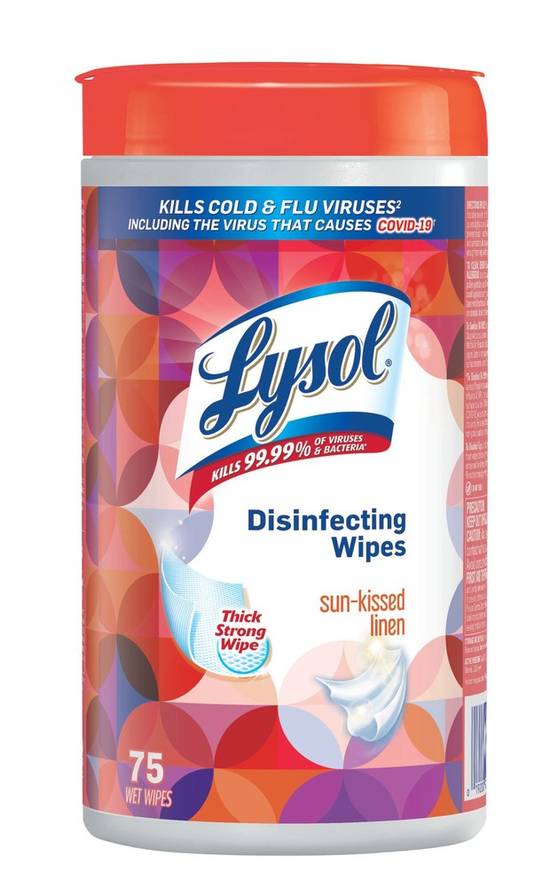 Lysol Disinfecting Wipes Sun Kissed Linen (75 units)