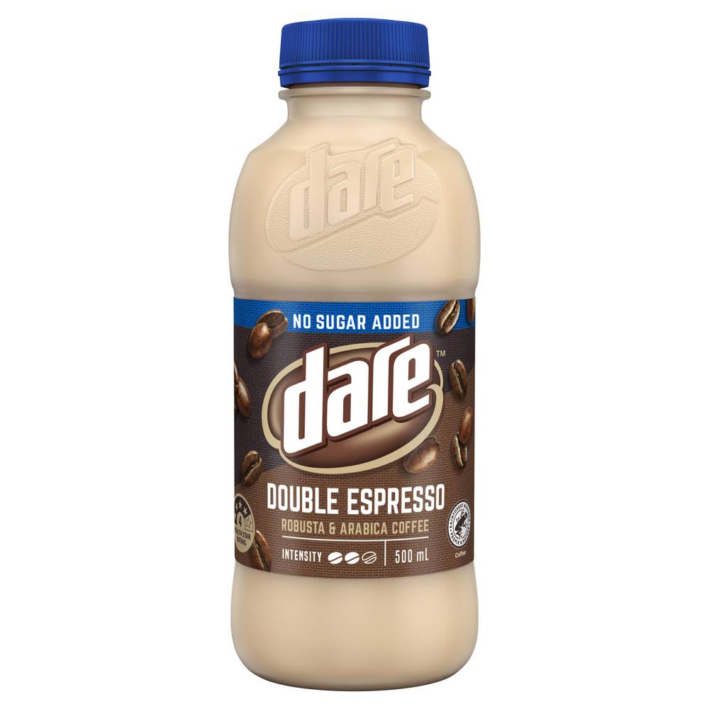 Dare Coffee No Added Sugar Double Esspresso Flav Milk, Robusta & Arabica (500mL)