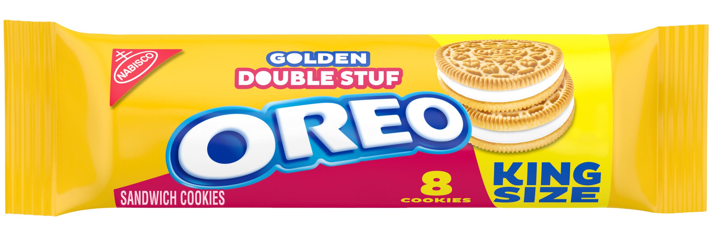 Oreo King Size Golden Double Stuf Sandwich Cookies (4 oz, 8 ct)