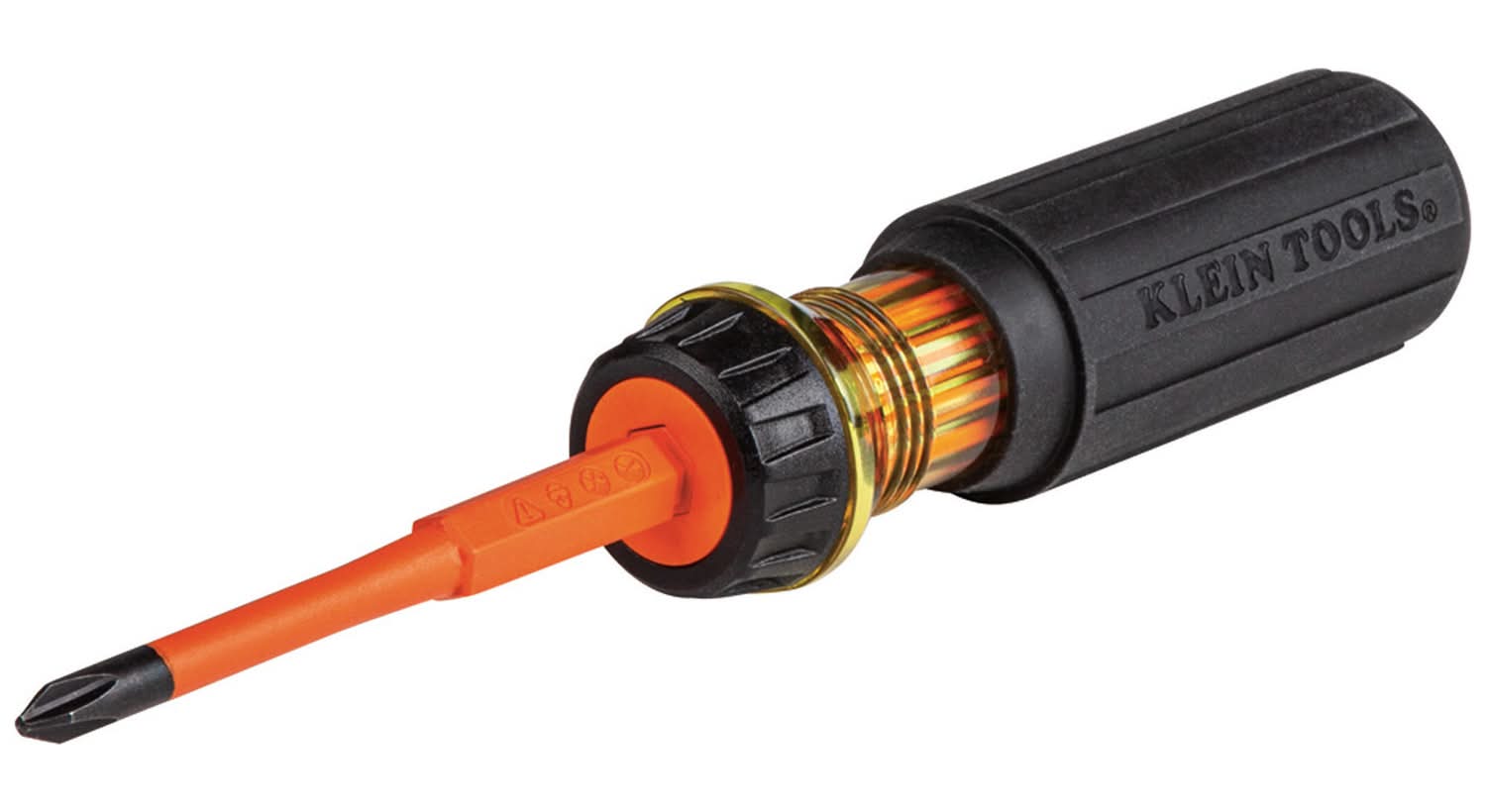 Klein Tools Phillips Bits: #2; Slotted Bits: 1/4" ; 2-In-1 Insulated Flip-Blade 8.2 In. 2 Pc