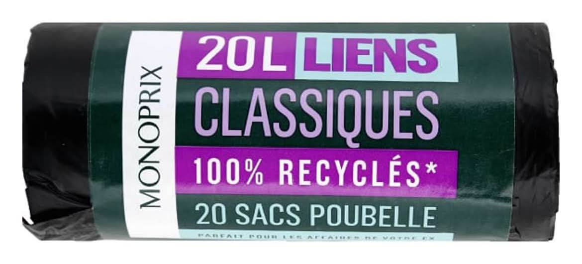 Monoprix - Sacs poubelle liens classiques, 20L (20)