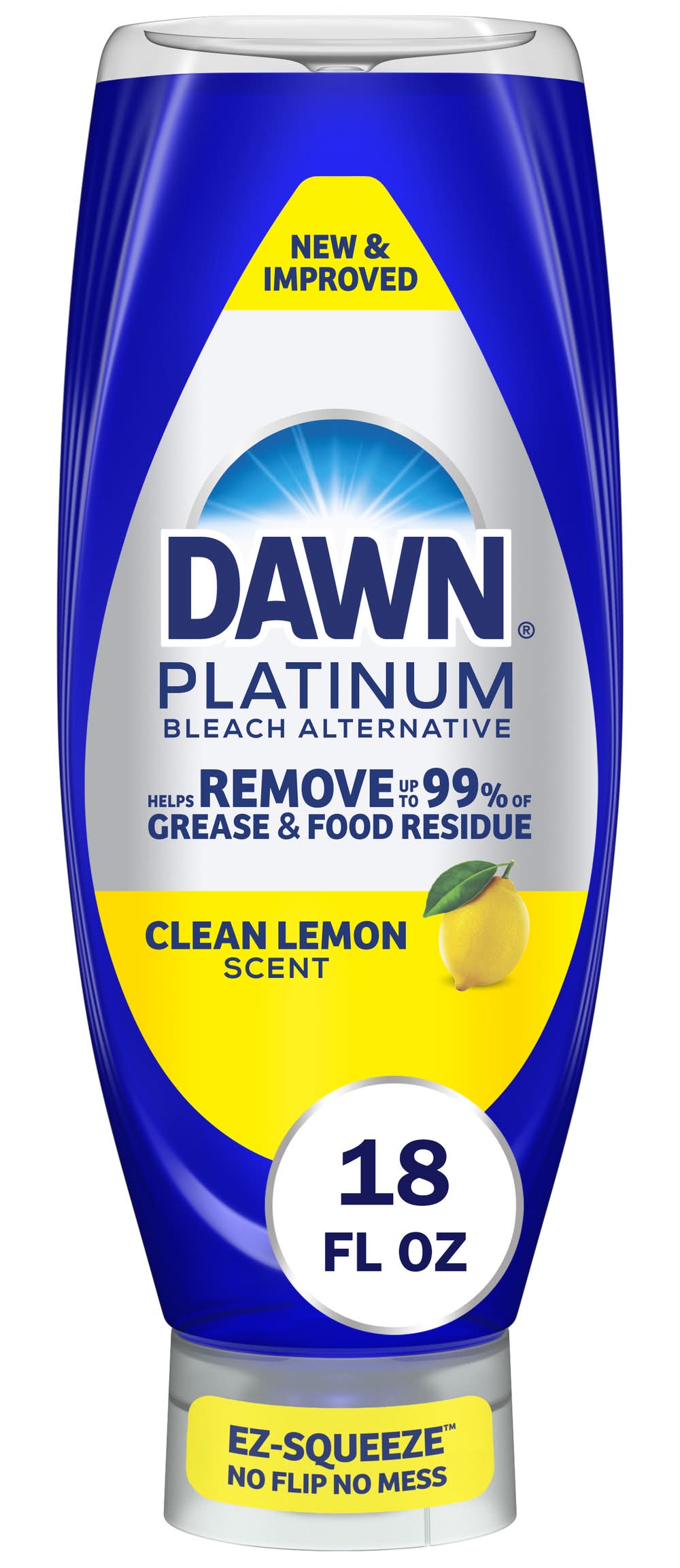 Dawn Platinum Hand Dishwashing Liquid, Clean Lemon (18 fl oz)