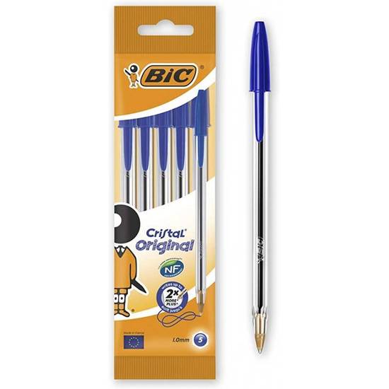 Bic Criistal stylos bic bleu X5