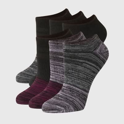 Hanes Moves Premium Women's 6PK Lightweight No Show Socks, X-Temp Size 5-9