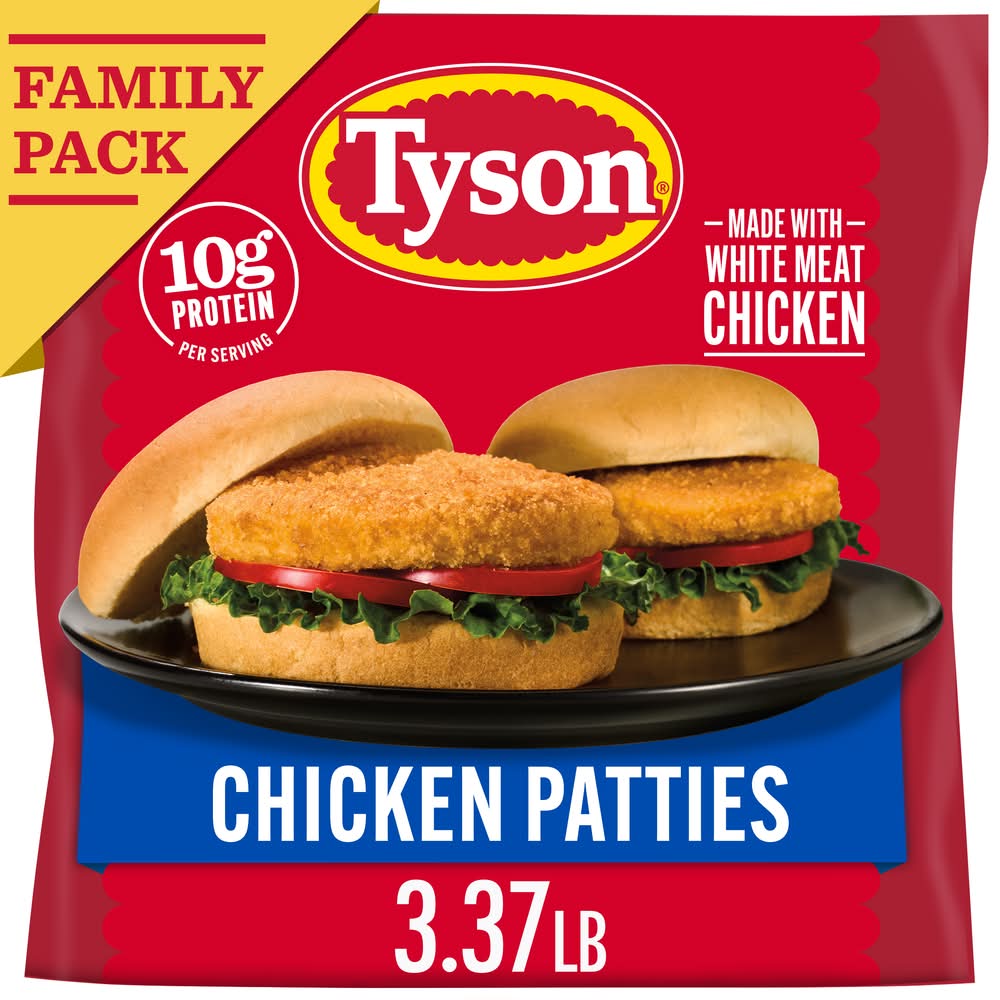 Tyson Fully Cooked & Breaded Chicken Patties (3.37 lbs)