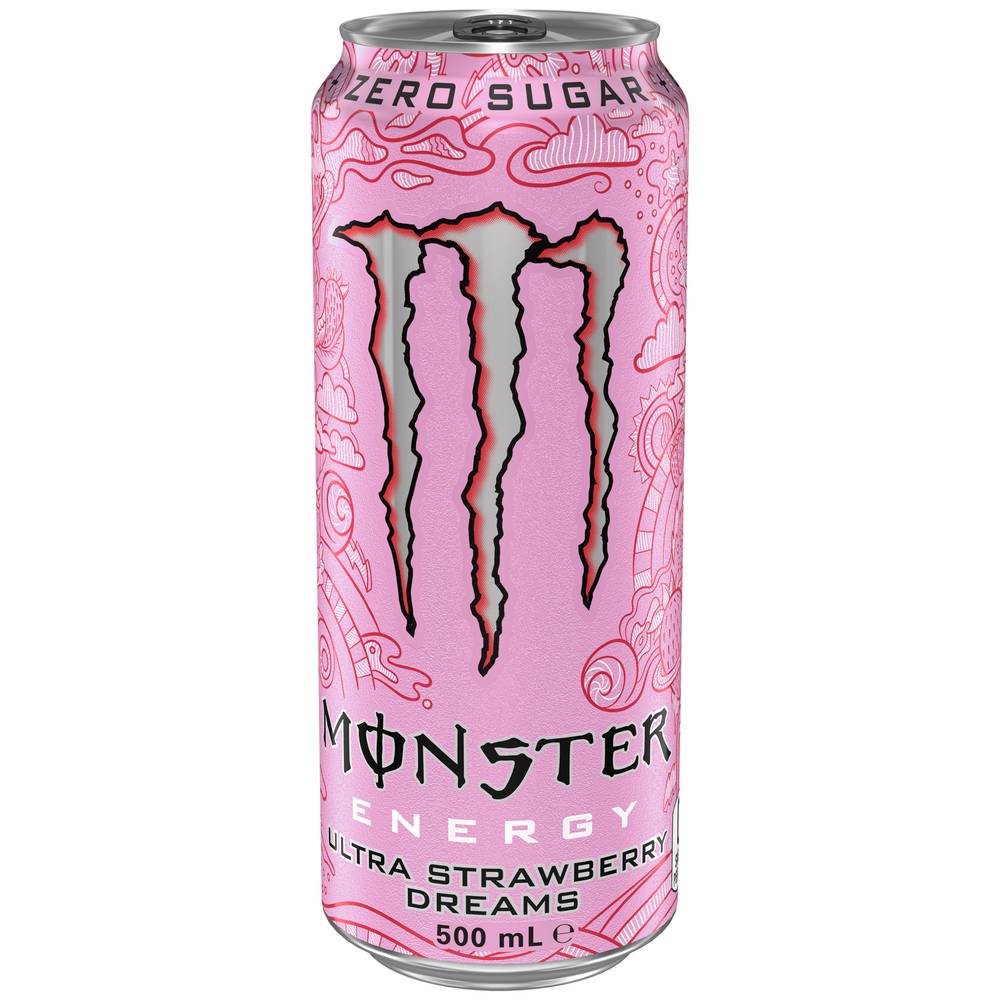 Monster Energy Zero Sugar Ultra Dreams Drink, Strawberry (500mL)