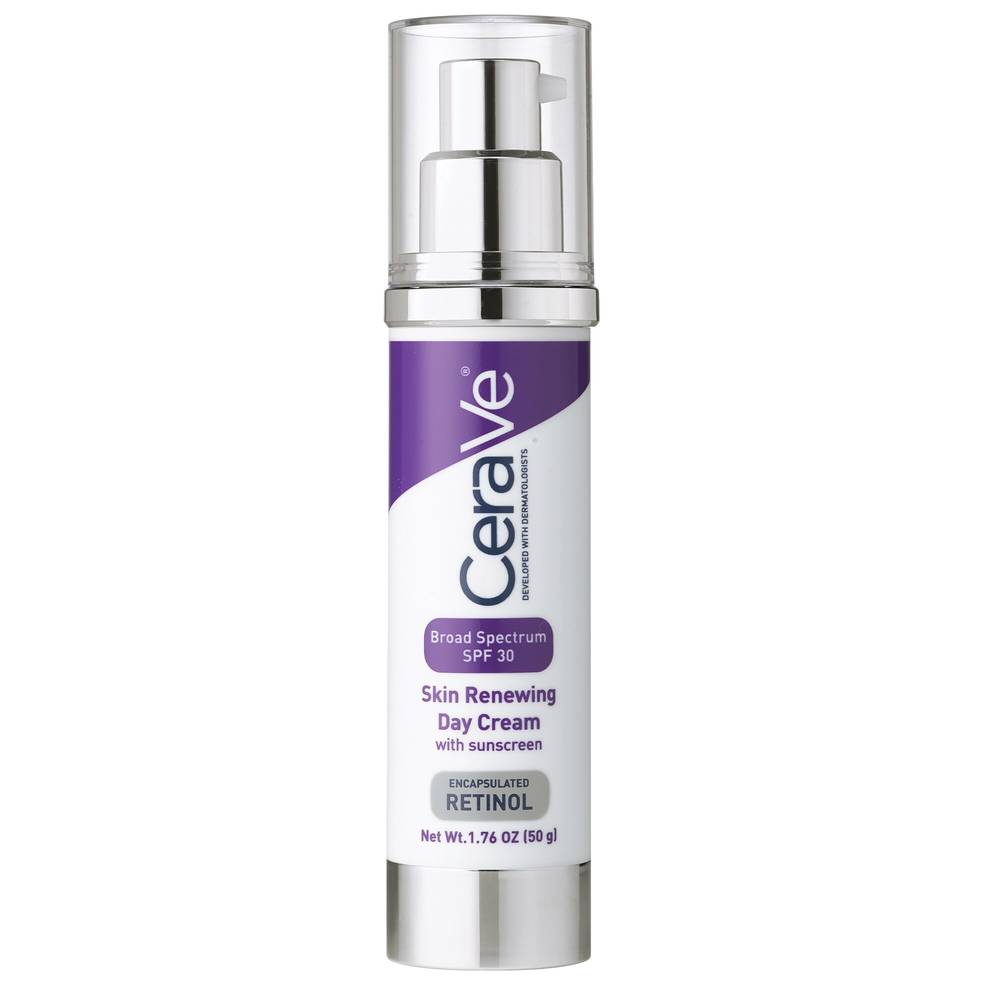 CeraVe Skin Renewing Retinol Day Cream with Sunscreen Lotion, SPF 30, 1.7 OZ