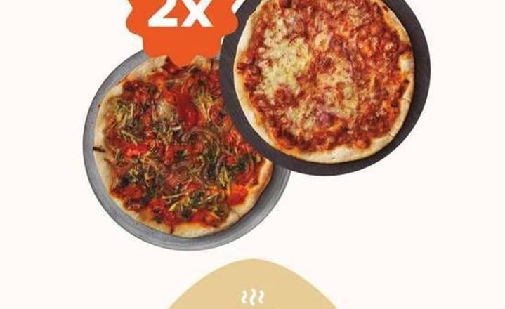 2X Pizzas Recién Horneadas