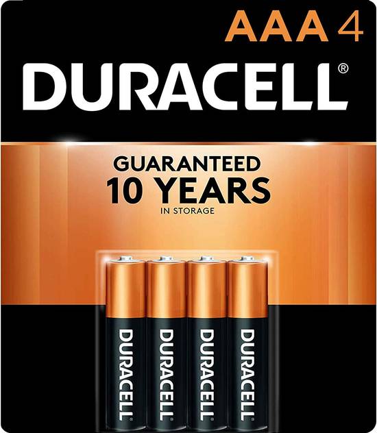 Duracell Coppertop AAA Alkaline Battery 4 Pack
