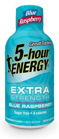 5-Hour Energy Extra Strength Shot Drink, Blue Raspberry (57 ml)