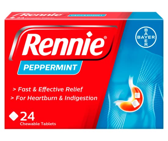 Rennie Peppermint Chewable Tablets (30.05g)