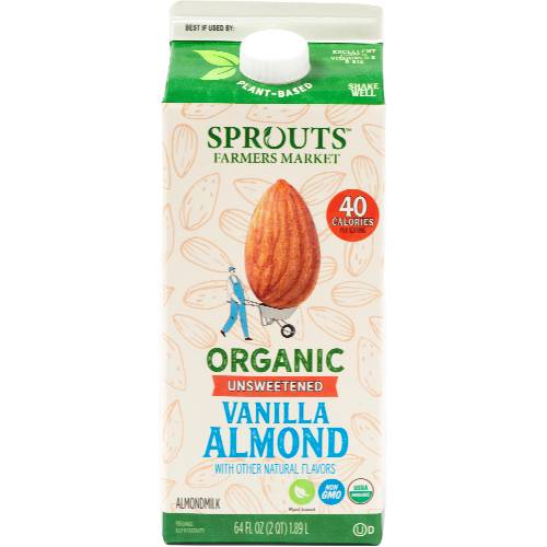 Sprouts Organic Unsweetened Vanilla Almond Milk