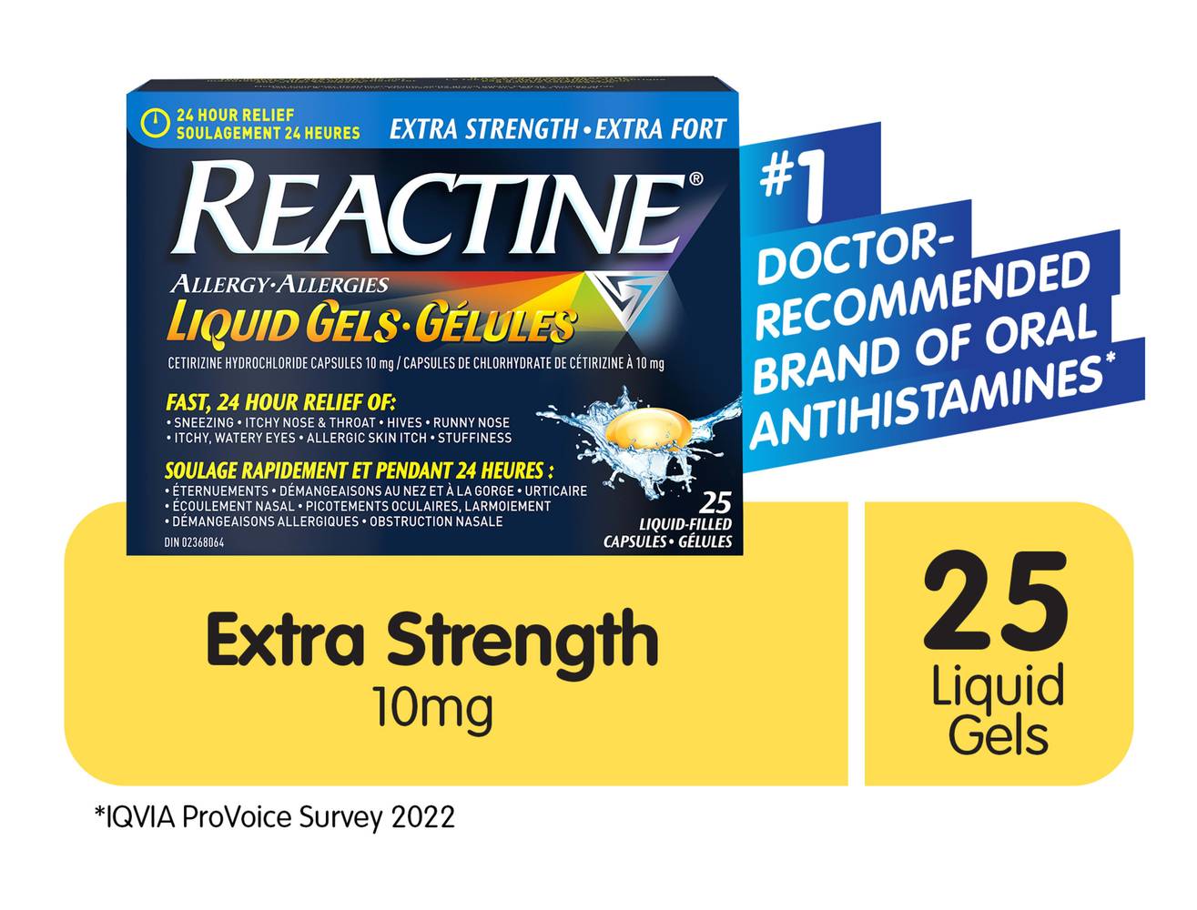Reactine Extra Strength Cetirizine Hydrochloride Liquid Gel Capsules (25 ct)
