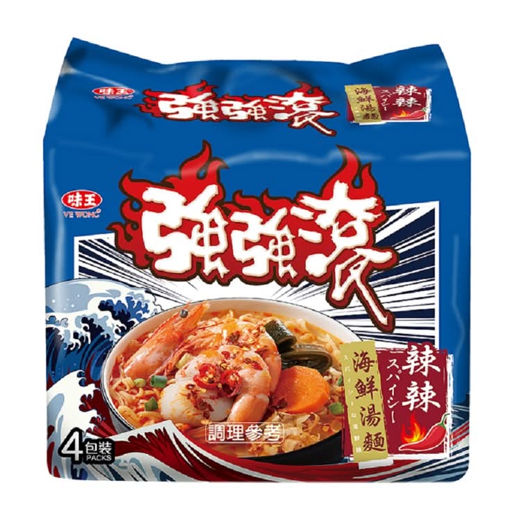 味王 強強滾海鮮湯麵 - 辣辣 (4 入)