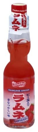 Strawberry Ramune Carbonated Drink 6.76oz
