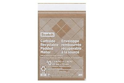 Scotch Curbside Recyclable Padded Mailer, 6 x 9, Tan, 1/Pack (CR-0-1)