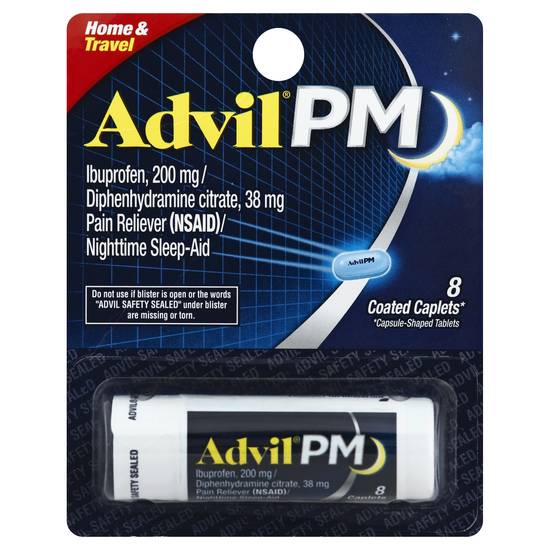 Advil Pain Reliever & Nighttime Sleep-Aid (8 ct)