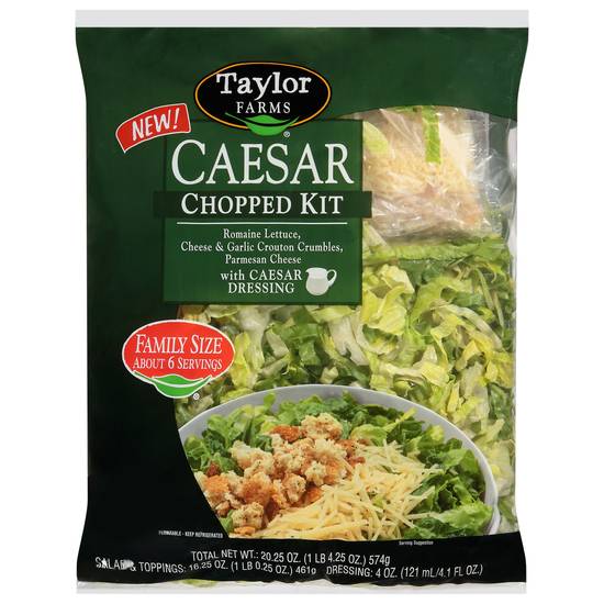 Taylor Farms Caesar Family Size Chopped Salad Kit Bag
