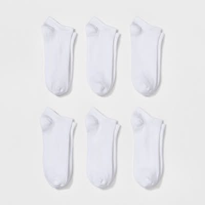 A New Day Low Cut Socks, 4-10, White (6 ct)