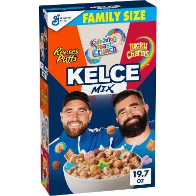 General Mills Kelce Mix Family Size Cereal, Cinnamon (19.7 oz)