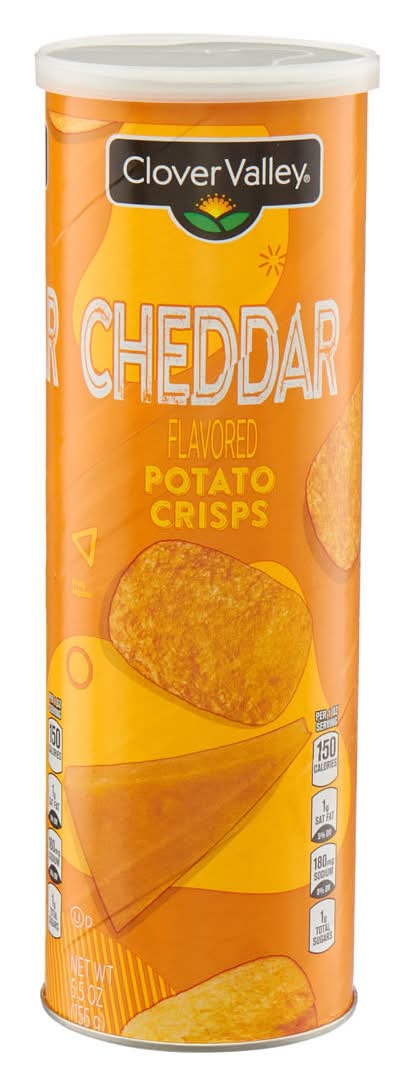 Clover Valley Cheddar Flavored Potato Crisps 5.5 oz