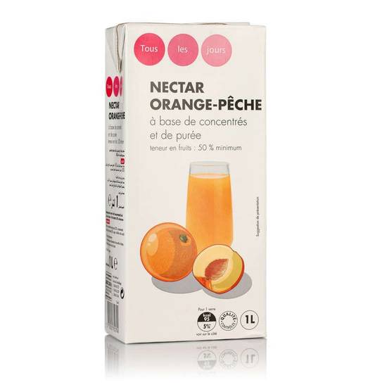 Tous Les Jours Nectar Orange-Pèche 1L