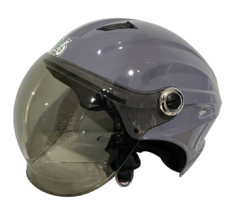 泡泡鏡機車安全帽-藍灰色 <1PC頂 x 1 x 1PC頂>