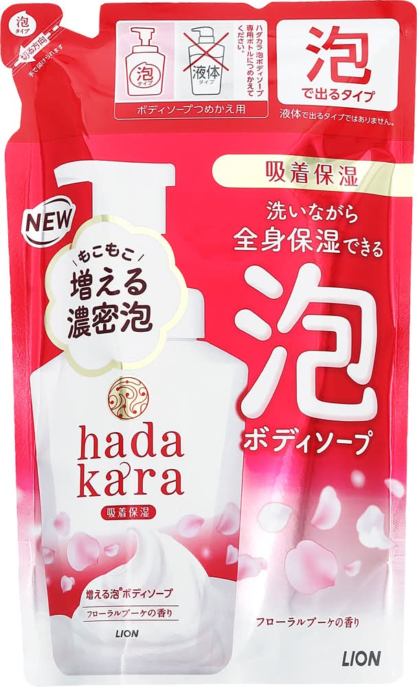 hadakara 泡で出てくるボディソープ つめかえ用 - フローラルブーケの香り (440mL)