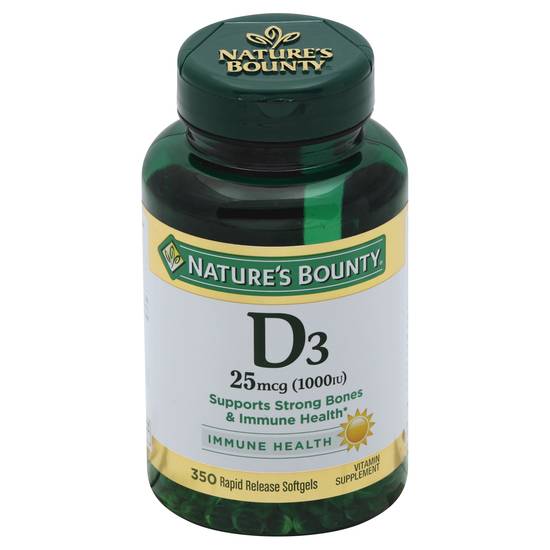 Nature's Bounty Vitamin D3 Softgels (350 ct)
