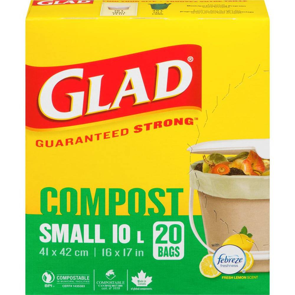 Glad Easy-Tie Compostable Bags, Small (20 ea)