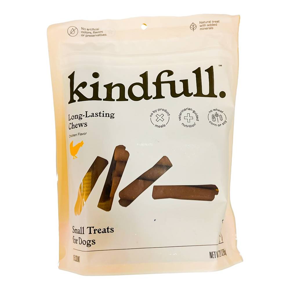 Kindfull Long Lasting Chews Chicken Dog Treats, Small (21 oz, 15 ct)