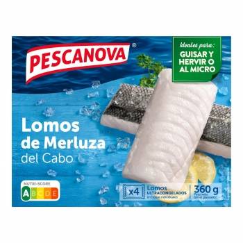 Lomos de merluza congelados Pescanova 360 g.