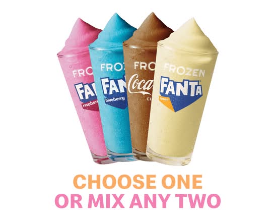 Medium Frozen Coke® and Fanta® Flavours